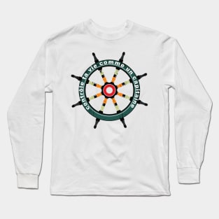 controle ta vie comme un capitaine by chakibium Long Sleeve T-Shirt